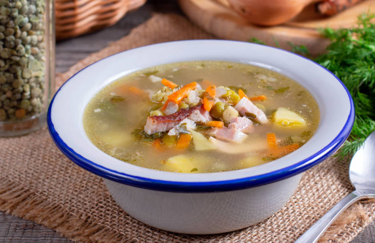 Polish split pea soup